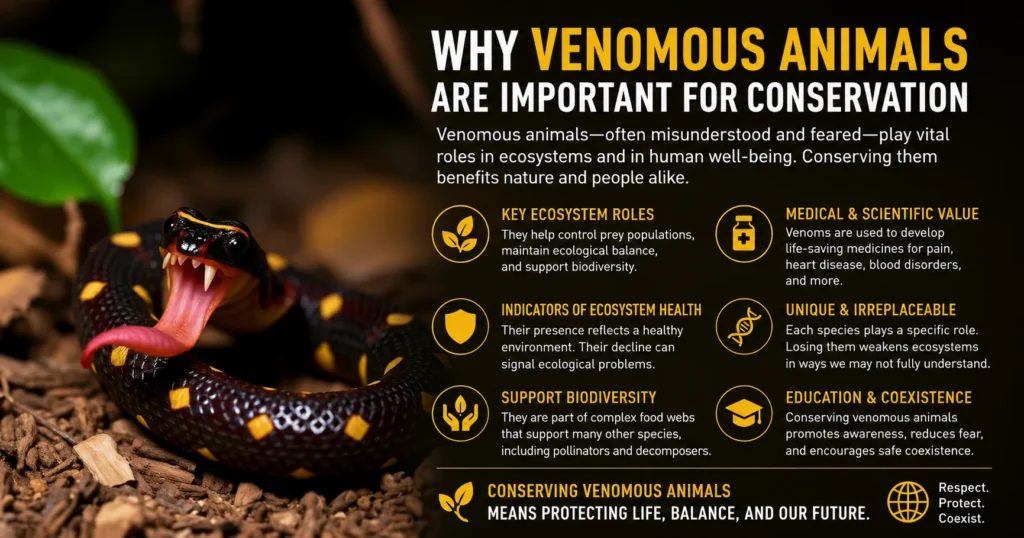 Why venomous animals are important for conservation