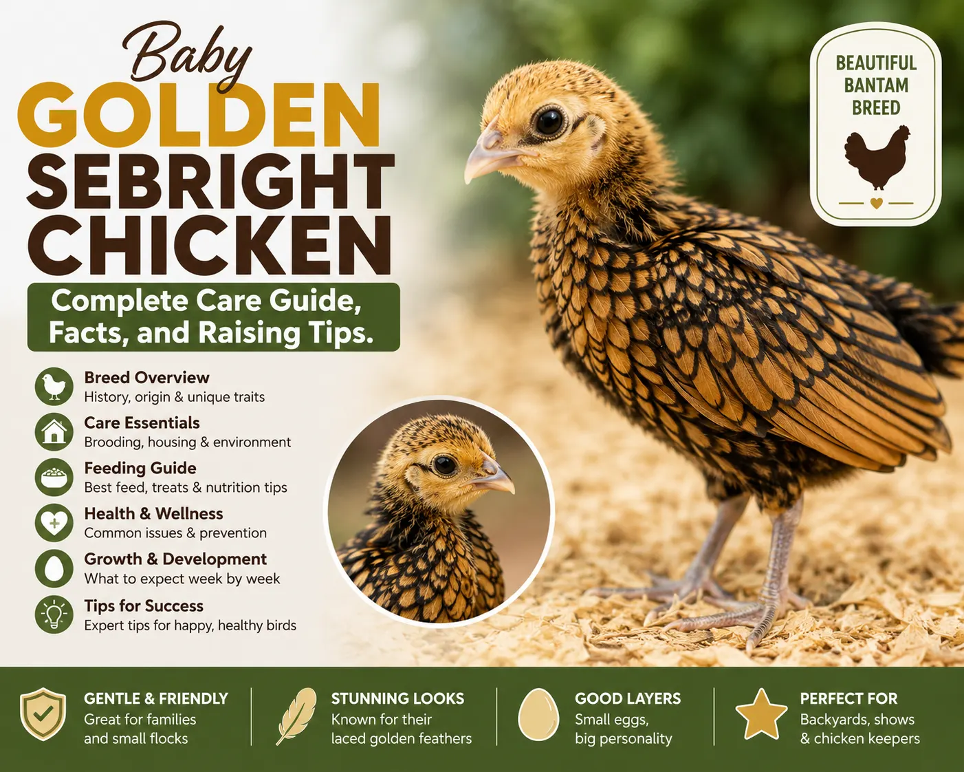 Baby Golden Sebright Chicken