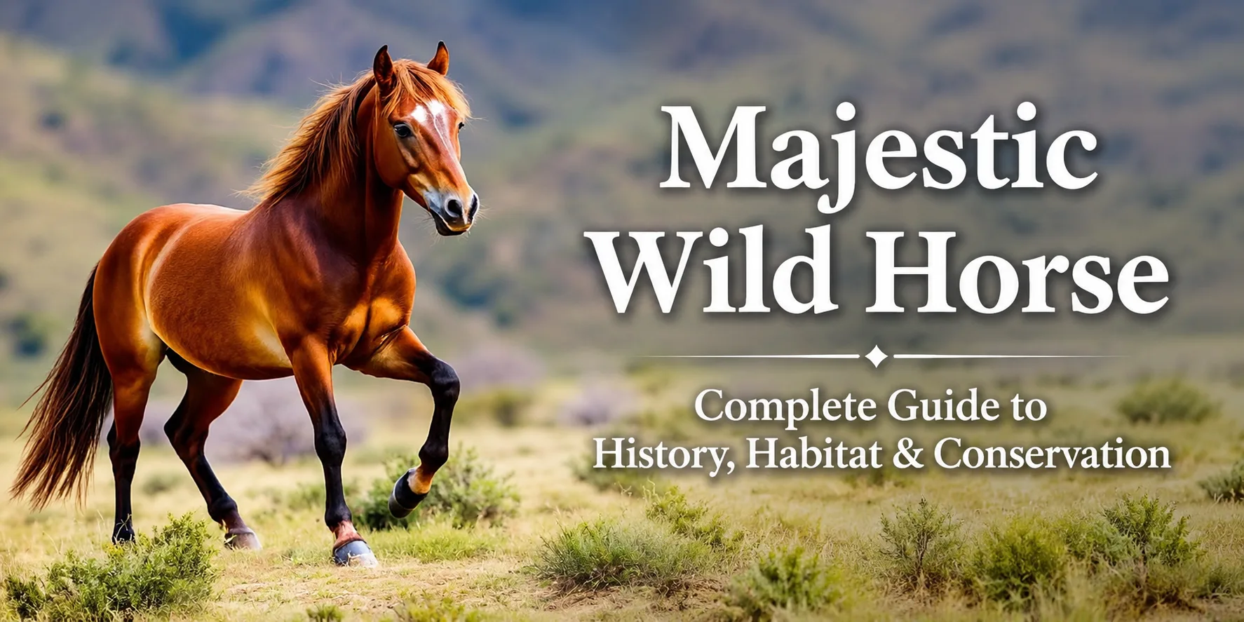 Horses in a rugged desert landscape