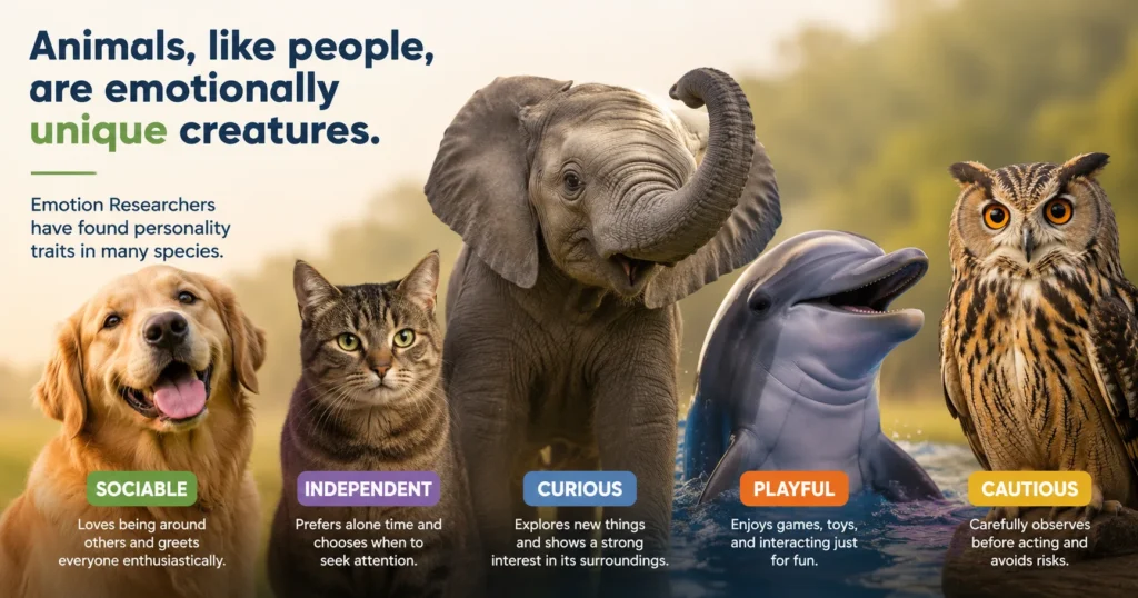 Animals with unique personalities displayed
