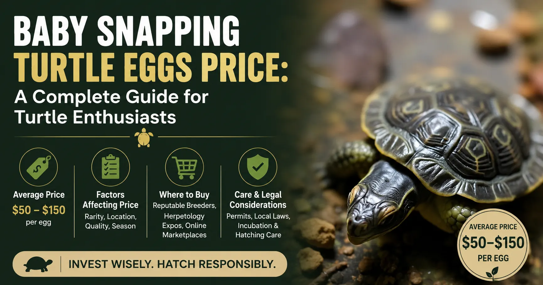 Baby snapping turtle egg pricing guide