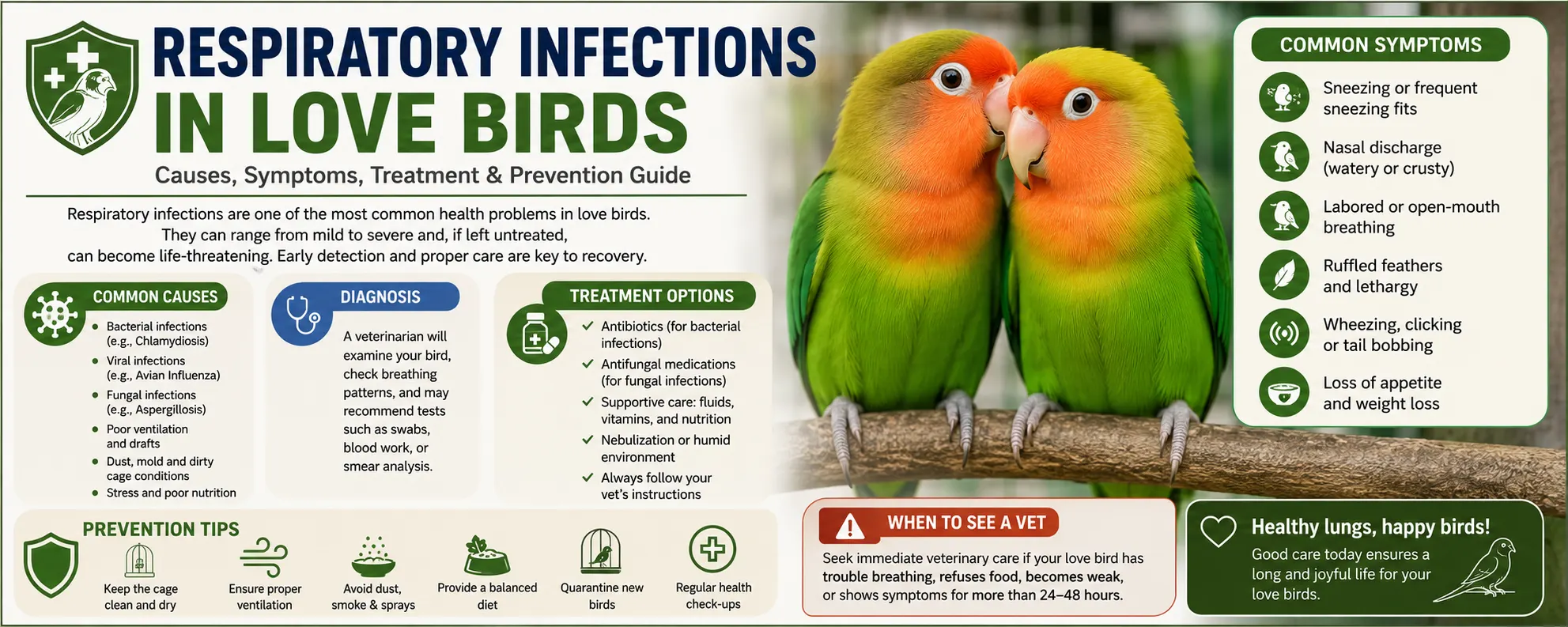 Love Birds' Diseases and Treatment