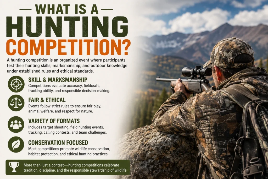Hunting Competition Infographic and Mountain Hunter