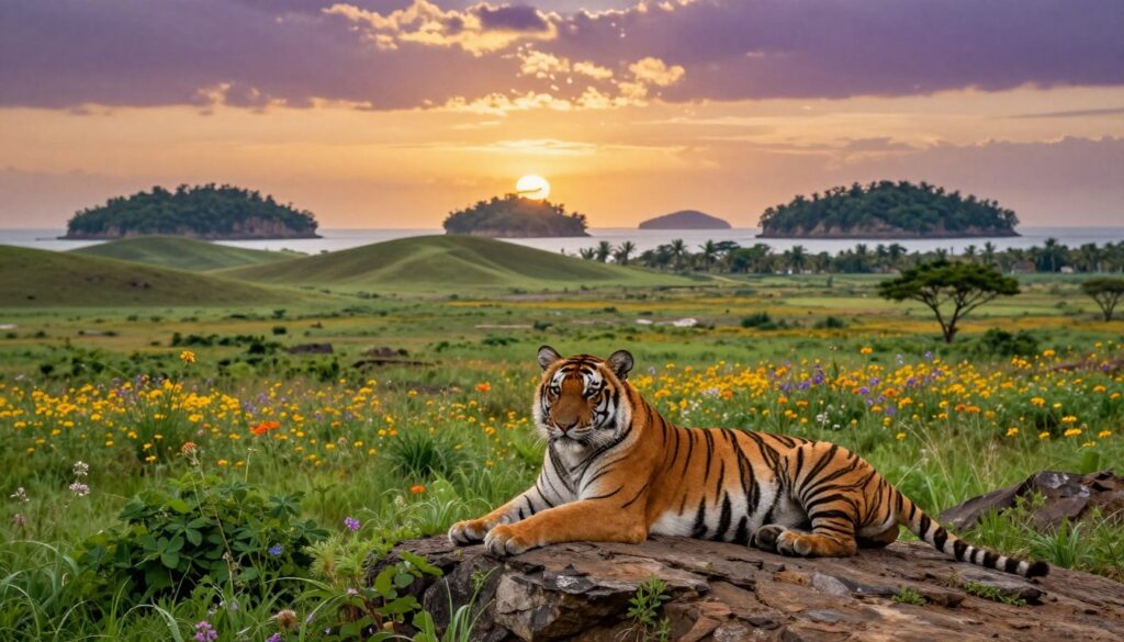 Historic tiger ranges include islands and Central Asia